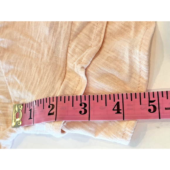NEW Philosophy Modal Knit Top Women SZ 1X Lace Ruffle Pale Peach Soft Breathable - Picture 5 of 9